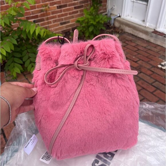 Mansur Gavriel Faux Fur Bucket Bag NWT - Picture 9 of 14